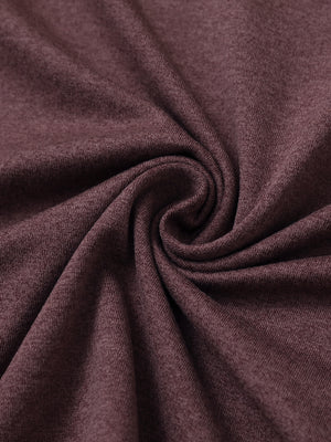 Fabric close-up of Quarter zip melange pullover with blended texture in brick heather