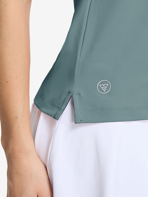 Women's Collared V Neck Quick Dry Tank Tops