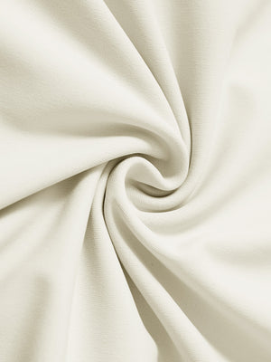 Fabric close-up of dry fit stretchy sweatshirts hoodies, soft knit texture with breathable feel in cream