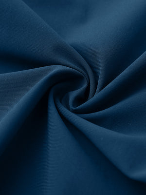 Quick dry casual dress pants, close-up of breathable fabric in blue indigo with smooth texture and lightweight feel