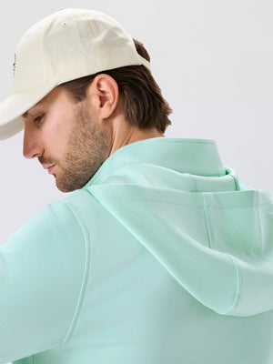 Pin-Stripe Quarter Zip with Hood