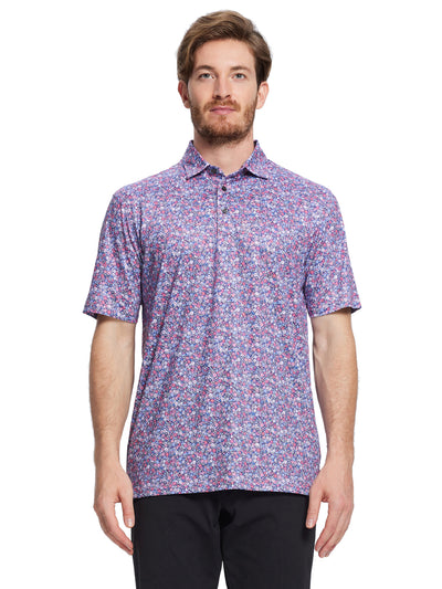 Men's Printed Golf Shirts-Colorful Floral