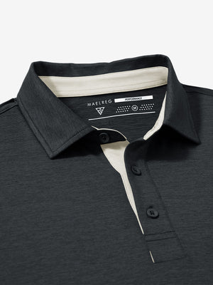 Performance Heather Contrast Collar Polo Shirts