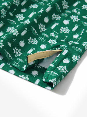 4 Way Stretch Print Collared Polo Shirts