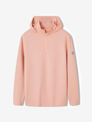 Pin-Stripe Quarter Zip with Hood
