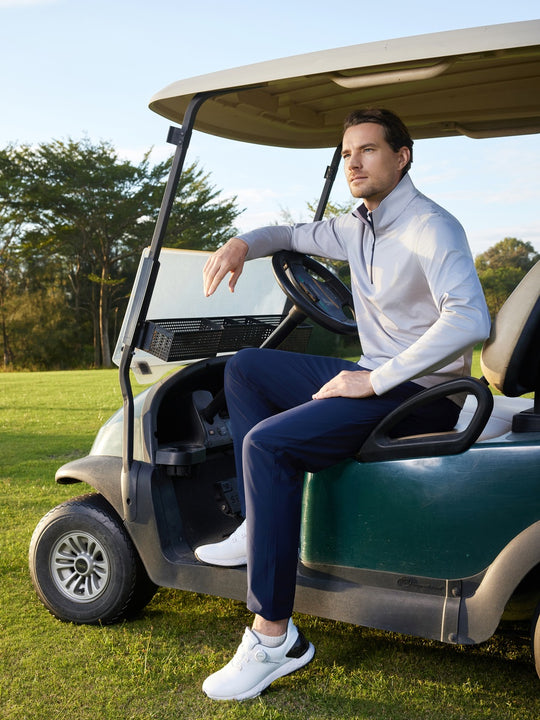 Pinstripe Quarter Zip Pullover