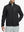 Model in Black Softshell Jacket, front half-body view from nose down – clean and confident look