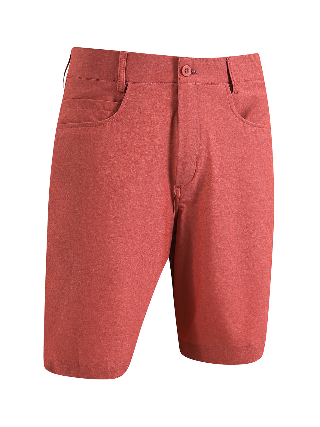 10" Inseam Solid Golf Shorts-Mineral Red