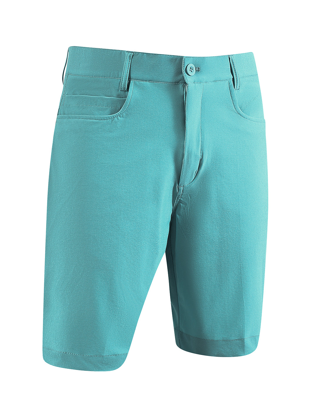 10" Inseam Solid Golf Shorts-Aqua Sea
