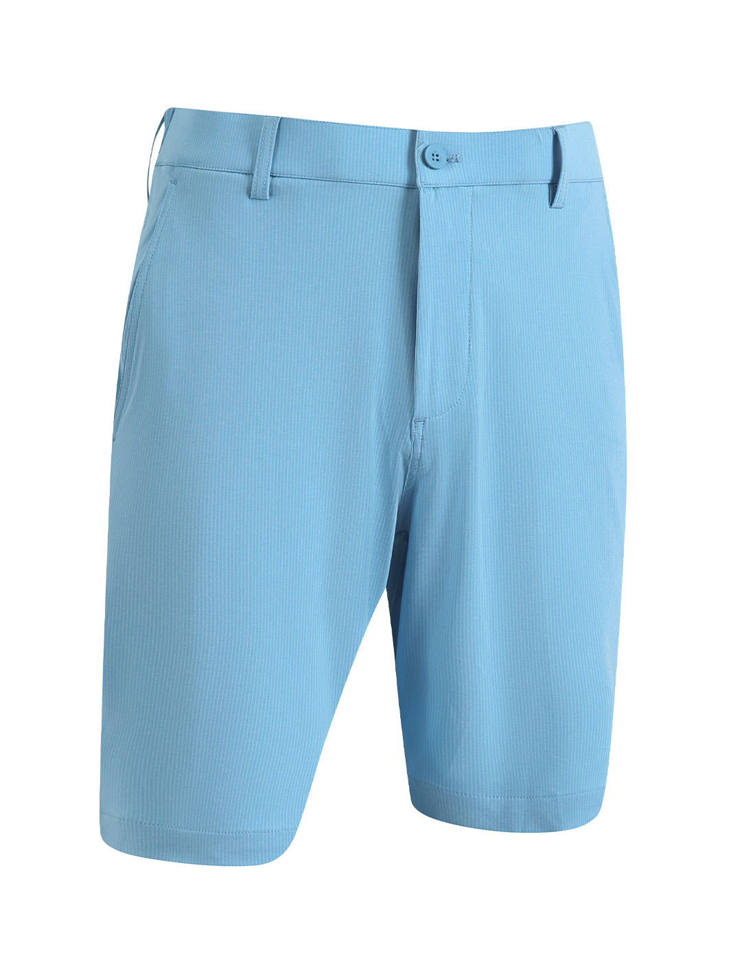 10" Inseam Striped Golf Shorts-Sky Blue