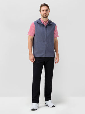 Water Resistant Sleeveless Hooded Jacket With Pockets