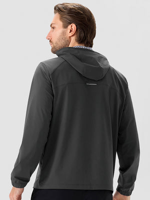 Nylon Blend Water Resistant Windbreaker Jacket