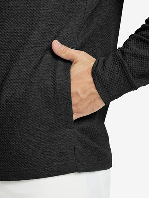Texture Solid Hoodies Pullover