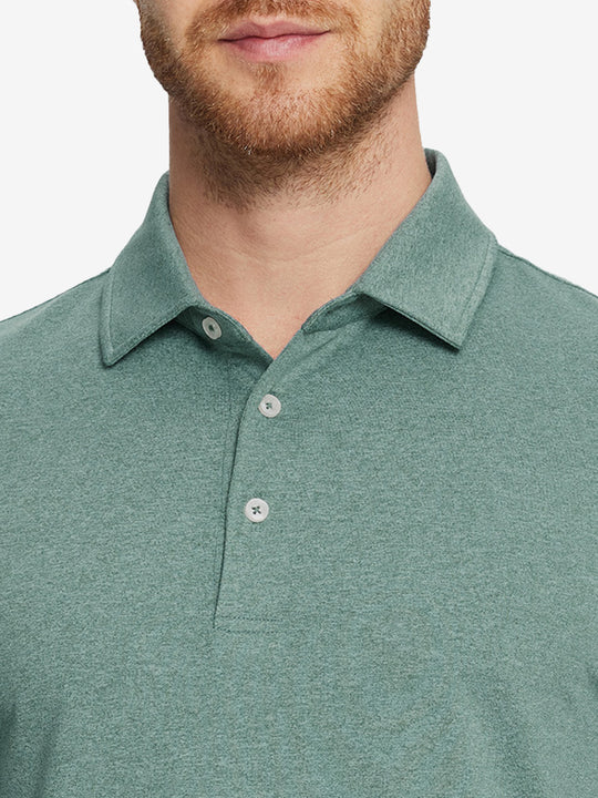 Skin-friendly Long Sleeve Melange Polo