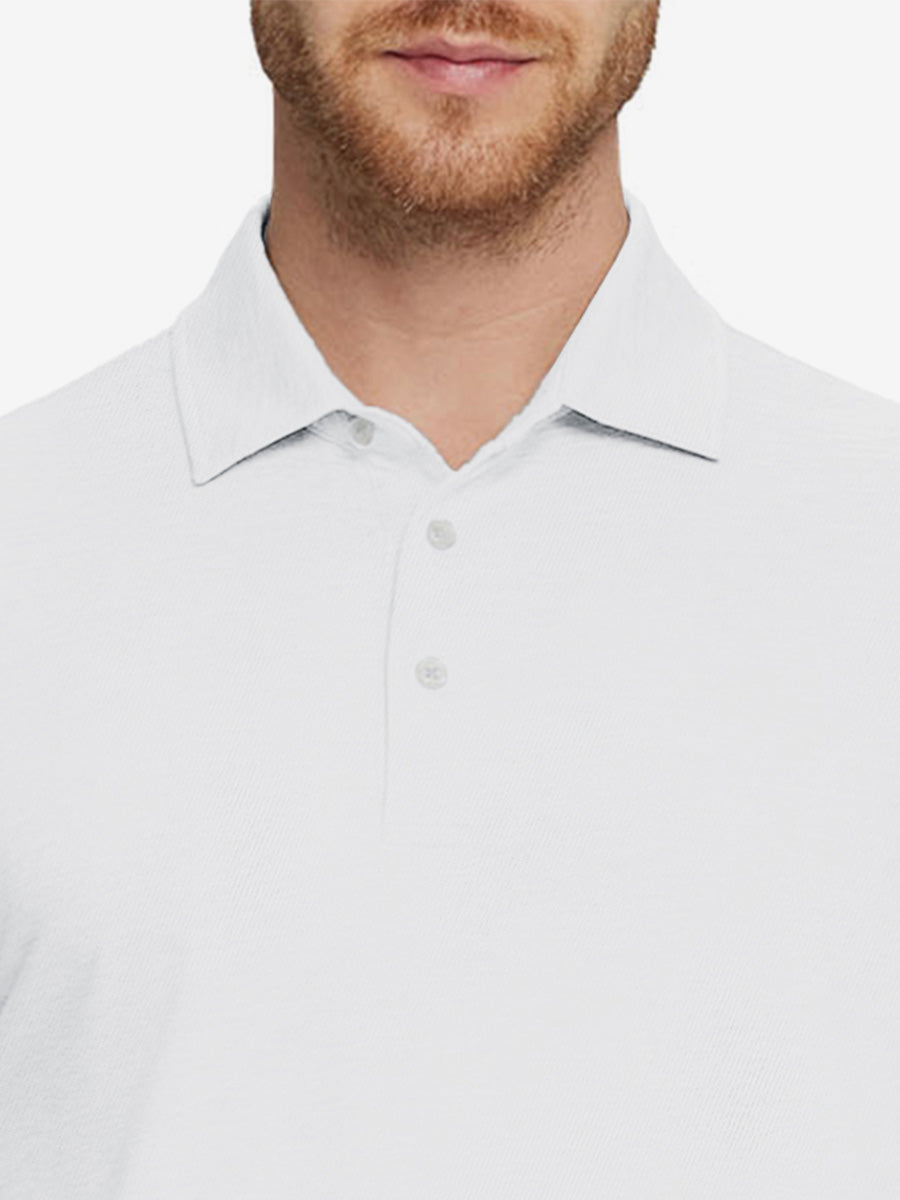 Skin-friendly Long Sleeve Melange Polo