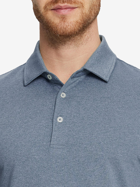 Skin-friendly Long Sleeve Melange Polo