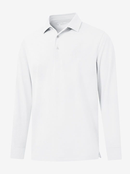 Skin-friendly Long Sleeve Melange Polo