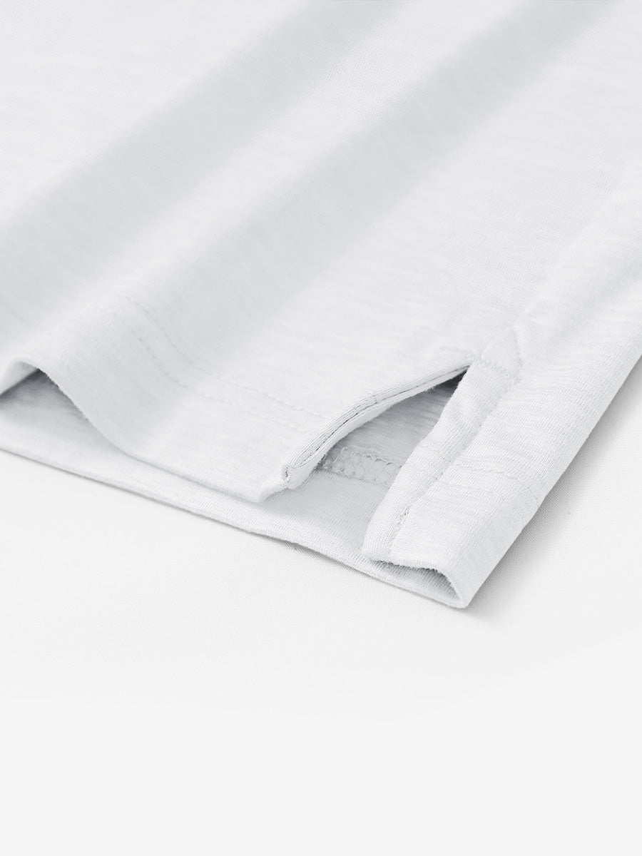 Skin-friendly Long Sleeve Melange Polo