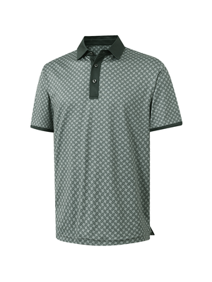 Polos de golf de cuello con contraste y estampado completo elegantes