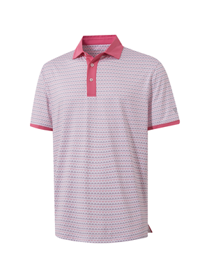 Polos de golf de cuello con contraste y estampado completo elegantes
