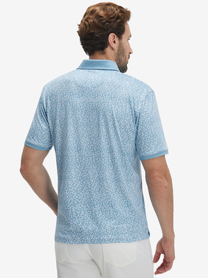 Stylish Full Print Contrast Collared Golf Polo Shirts