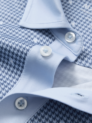 Stylish Full Print Contrast Collared Golf Polo Shirts