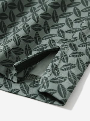 Stylish Full Print Contrast Collared Golf Polo Shirts