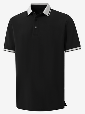 Dry Fit Short Sleeve Rib Collar & Cuff Polo Shirt