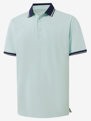 Dry Fit Short Sleeve Rib Collar & Cuff Polo Shirt