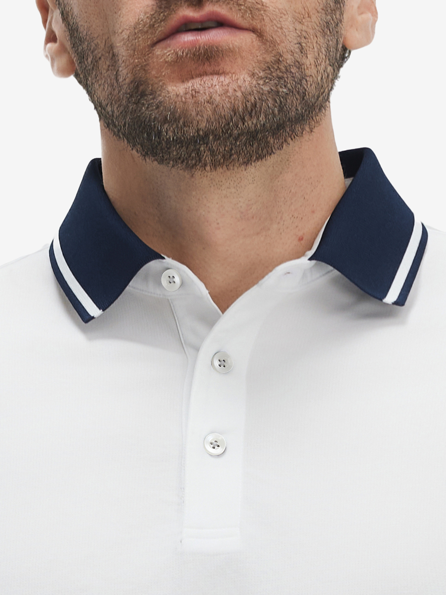 dry fit dress shirts Dry Fit Short Sleeve Rib Collar & Cuff Polo Shirt