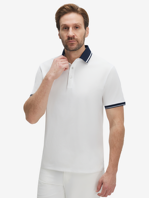 Dry Fit Short Sleeve Rib Collar & Cuff Polo Shirt