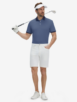 Dry Fit Short Sleeve Rib Collar & Cuff Polo Shirt