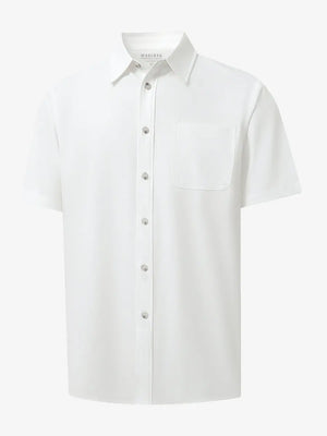 3D render highlighting the BEIGE polo’s smooth fabric texture.