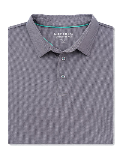 Men's Dry Fit Jacquard Golf Shirts-Dark Grey
