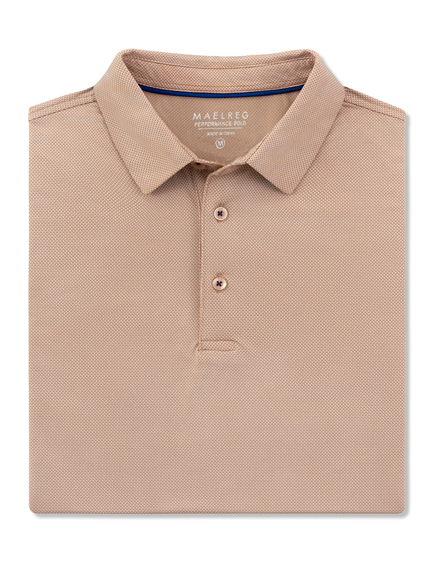 Men's Dry Fit Jacquard Golf Shirts-Khaki