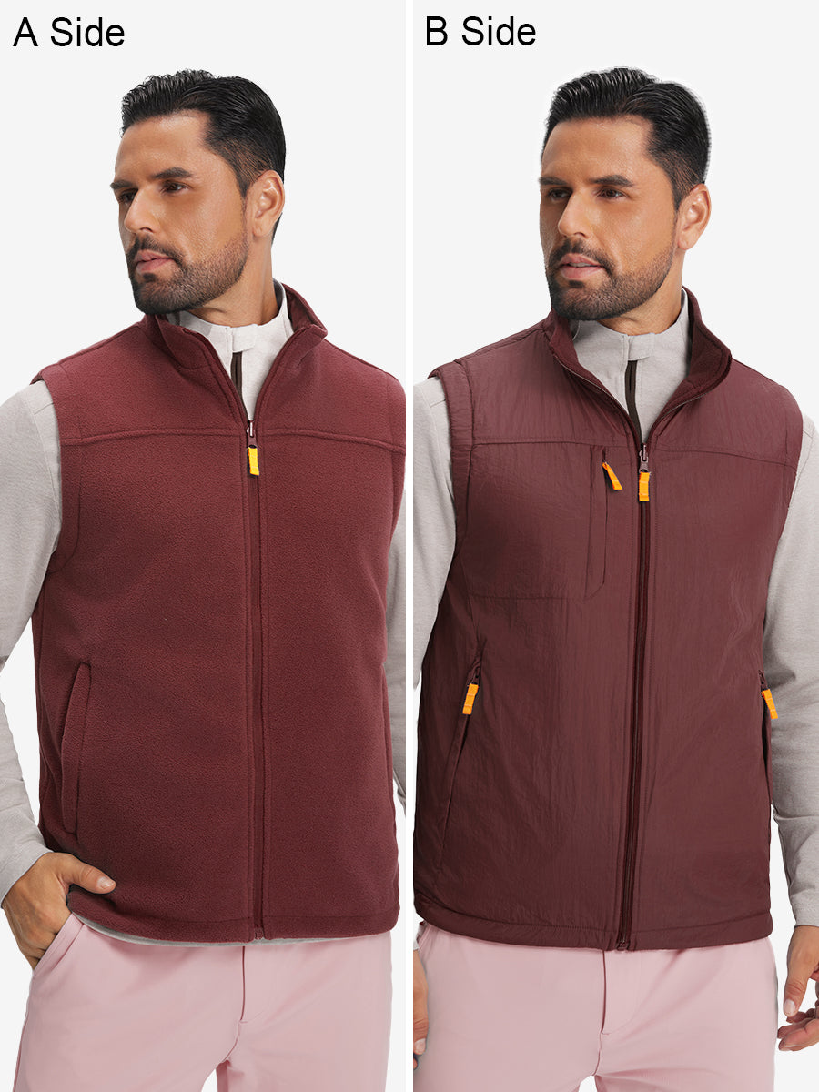 Windproof Fleece Reversible Golf Vest