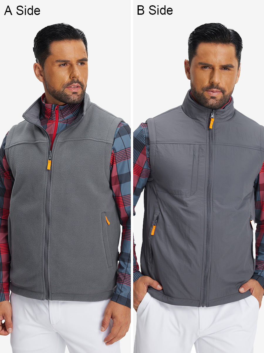 Windproof Fleece Reversible Golf Vest
