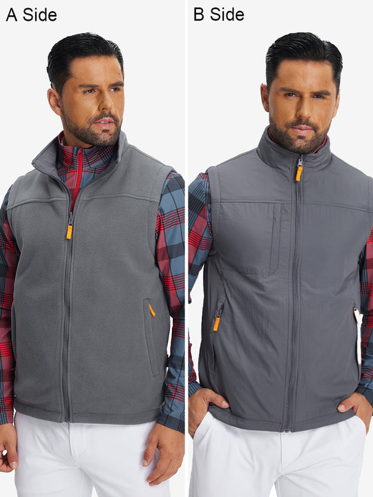 Windproof Fleece Reversible Golf Vest