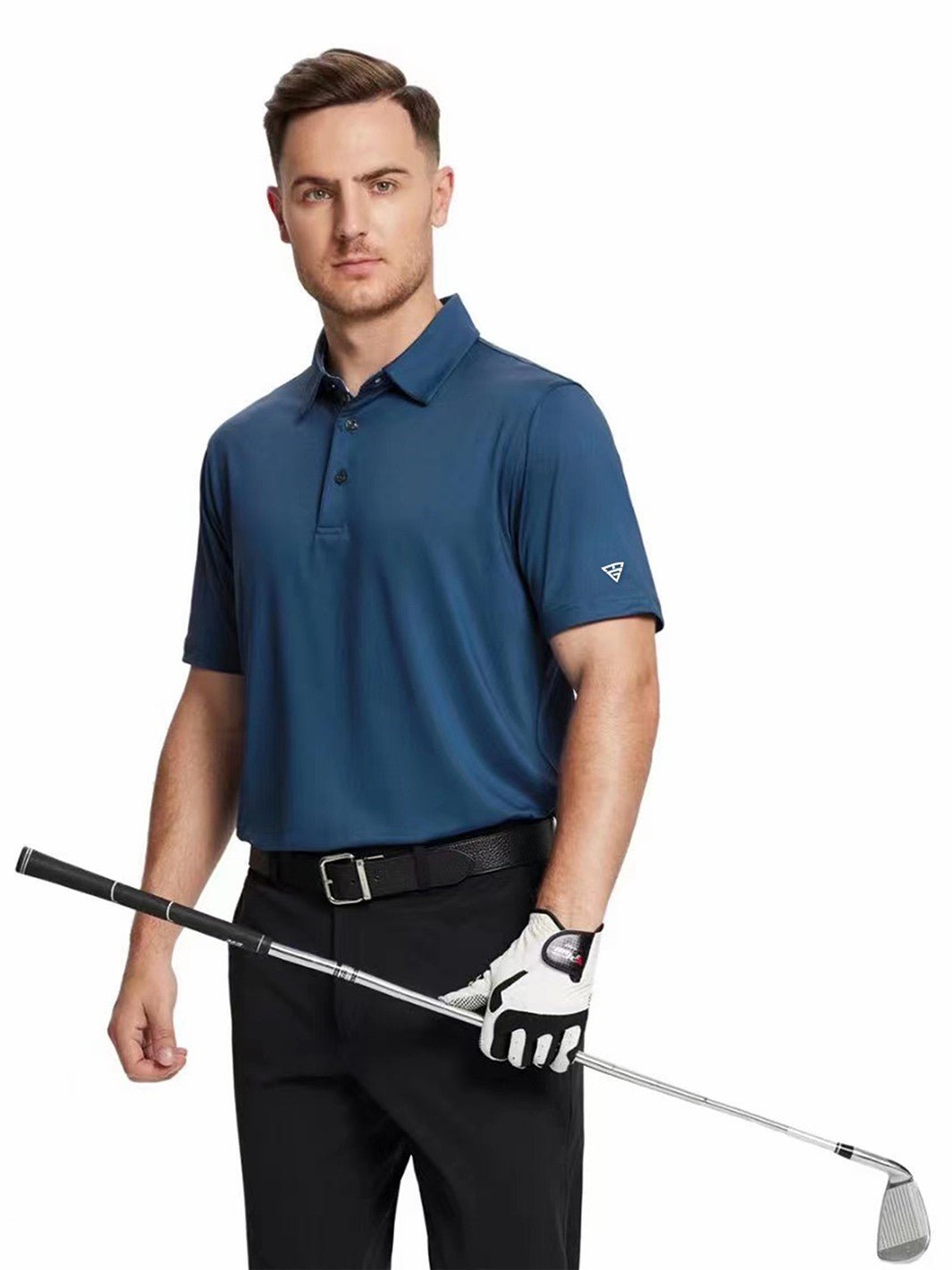 Solid Color Golf Shirts for Men Casual Dry Fit Golf Polo Shirts For Men