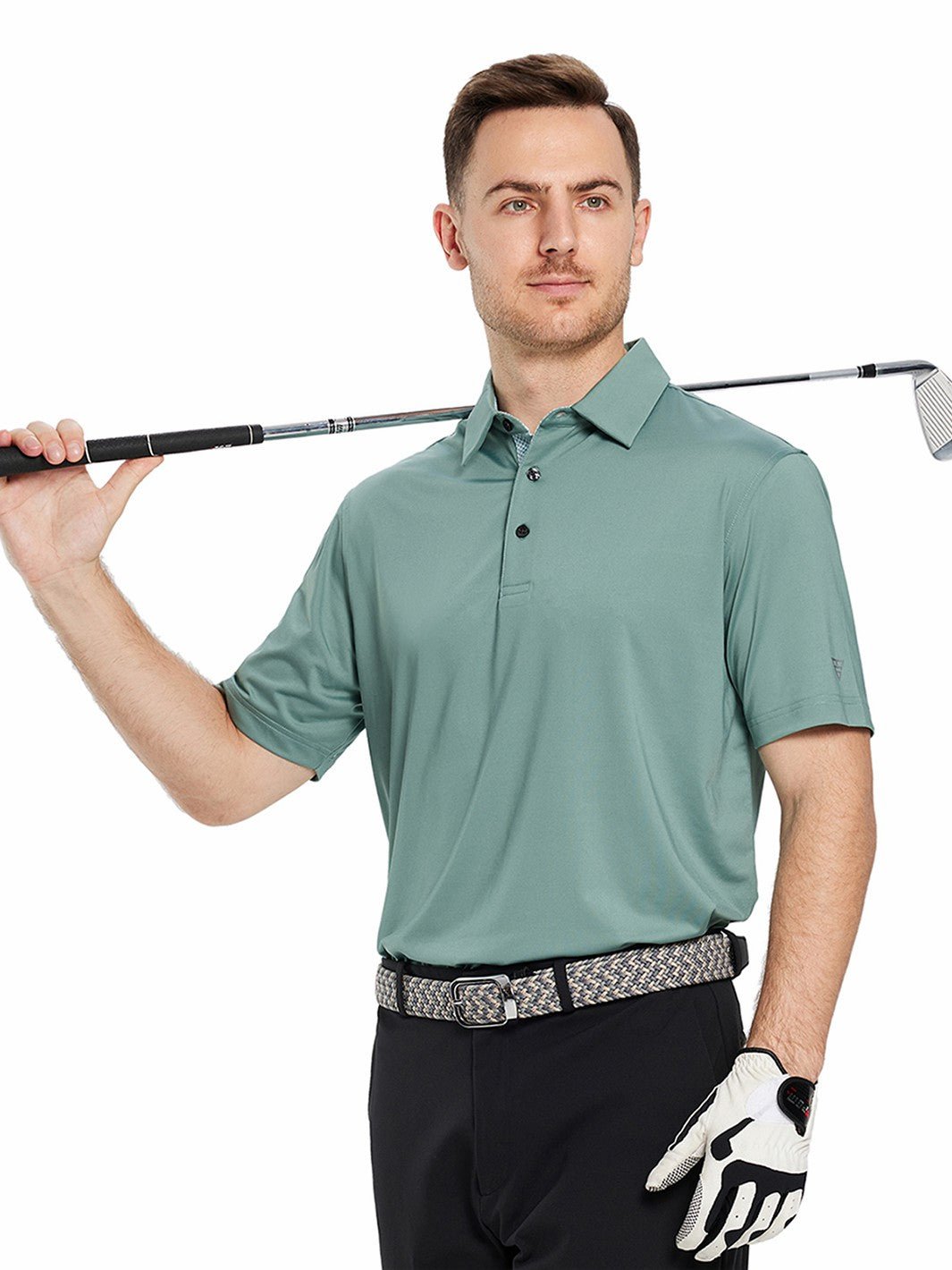 Solid Color Golf Shirts for Men Casual Dry Fit Golf Polo Shirts ...