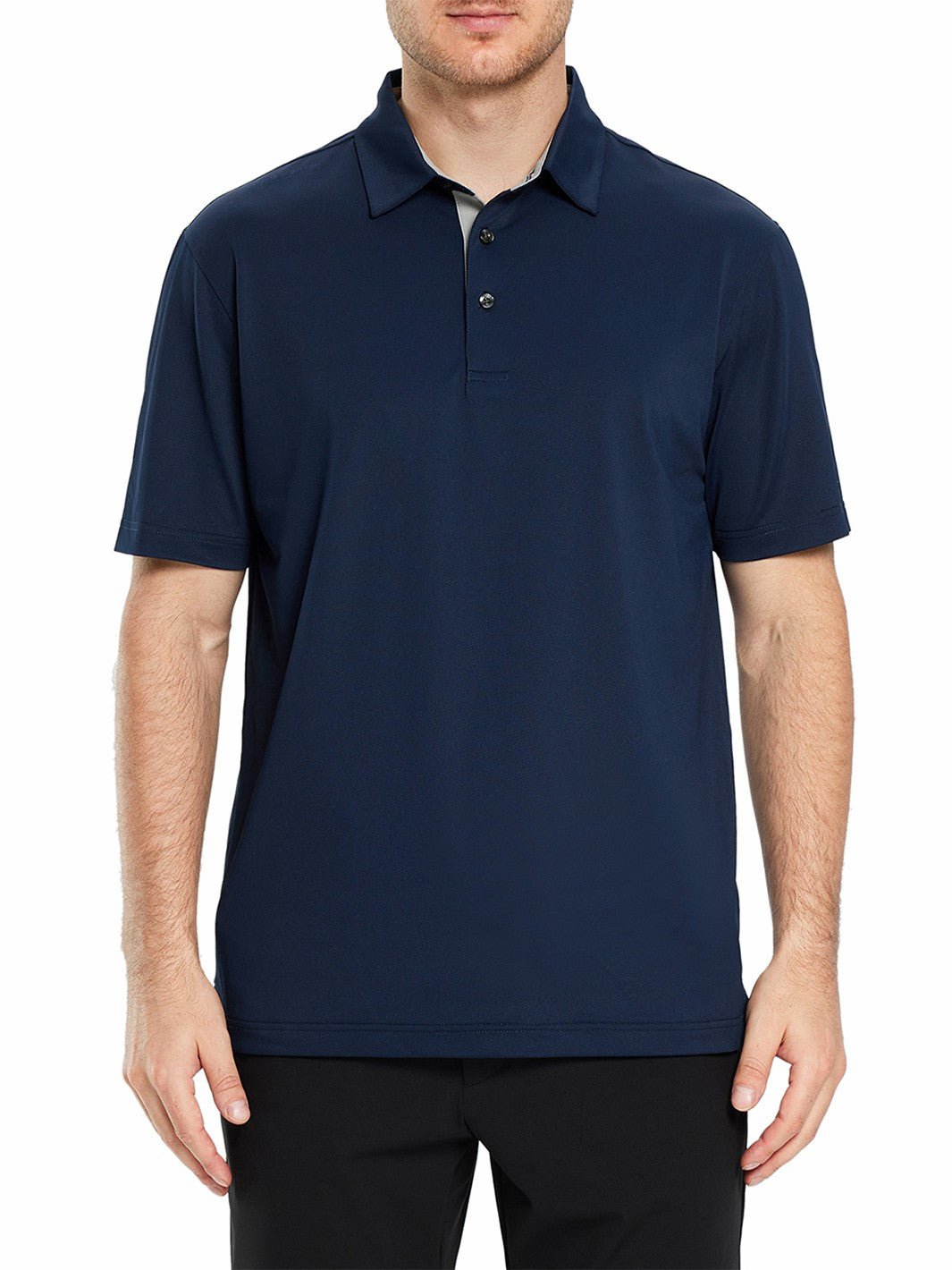 Solid Pique Moisture Wicking Dry Fit Golf Polo Shirts for Men